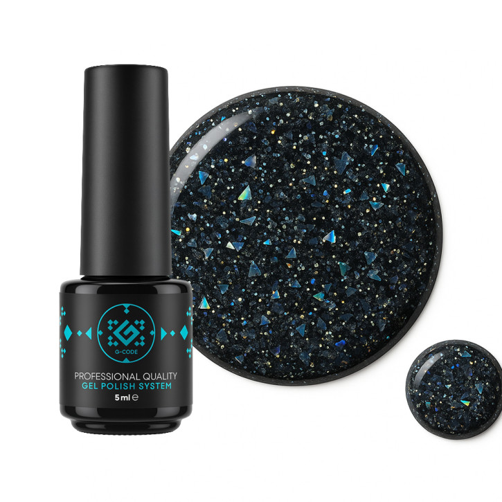Reflective Gel Polish G-Code — світловідбиваючий гель-лак з мерехтливим ефектом #10